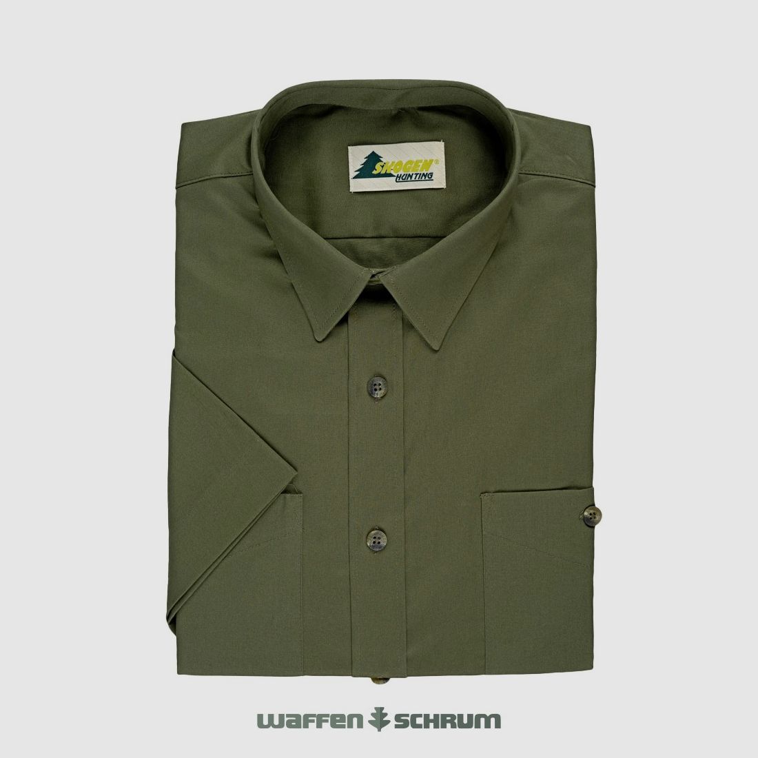 Camicia da caccia Skogen a maniche corte oliva