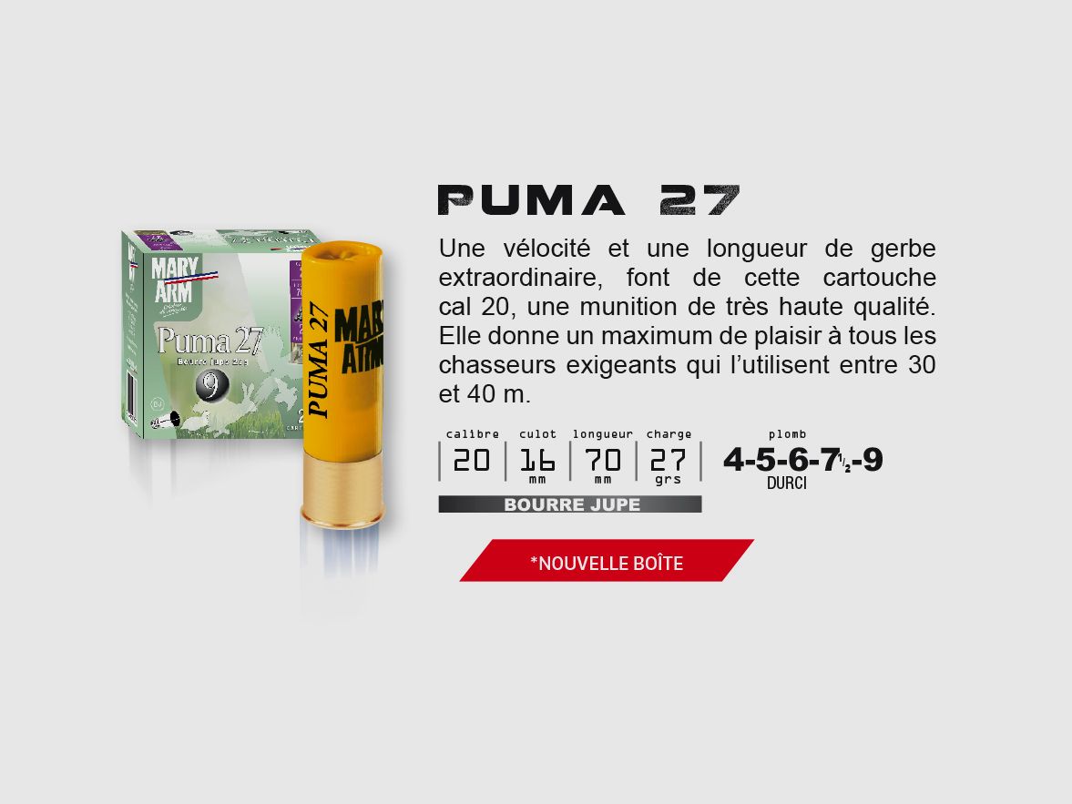 Mary Arm 27 gr 4 Kal. 20 Puma Blei