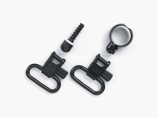 Uncle Mike's QD sling swivel set with barrel clamp 25.4mm blued
