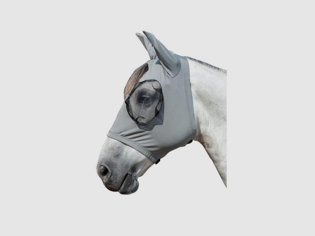 MÁSCARA ANTI MOSCAS PARA CABALLO COLOR GRIS