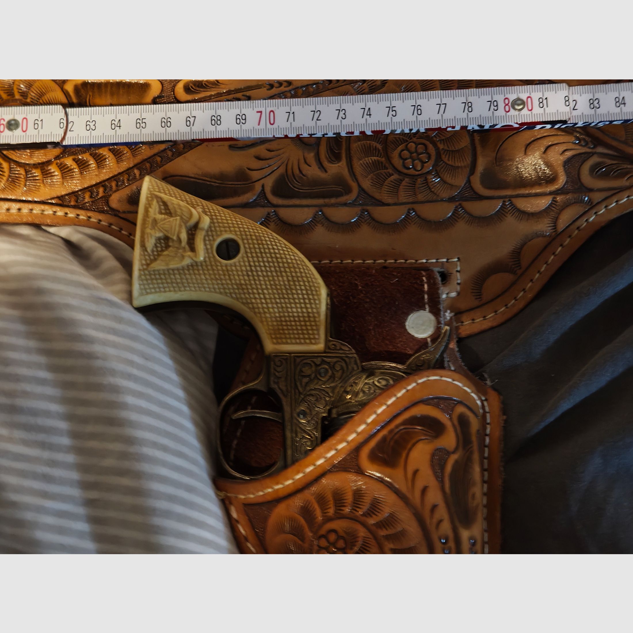 Weihrauch Western Single Action (SAA) revolver with the PTB 788 with white grip panels