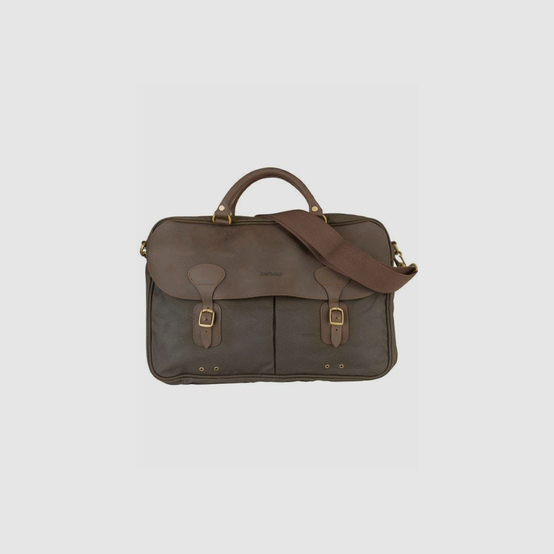 Barbour Wachs-Leder Aktentasche Olive
