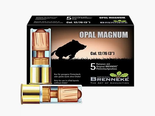 Munición BRENNEKE Slug de Caza Opal Magnum 43g / 666grs