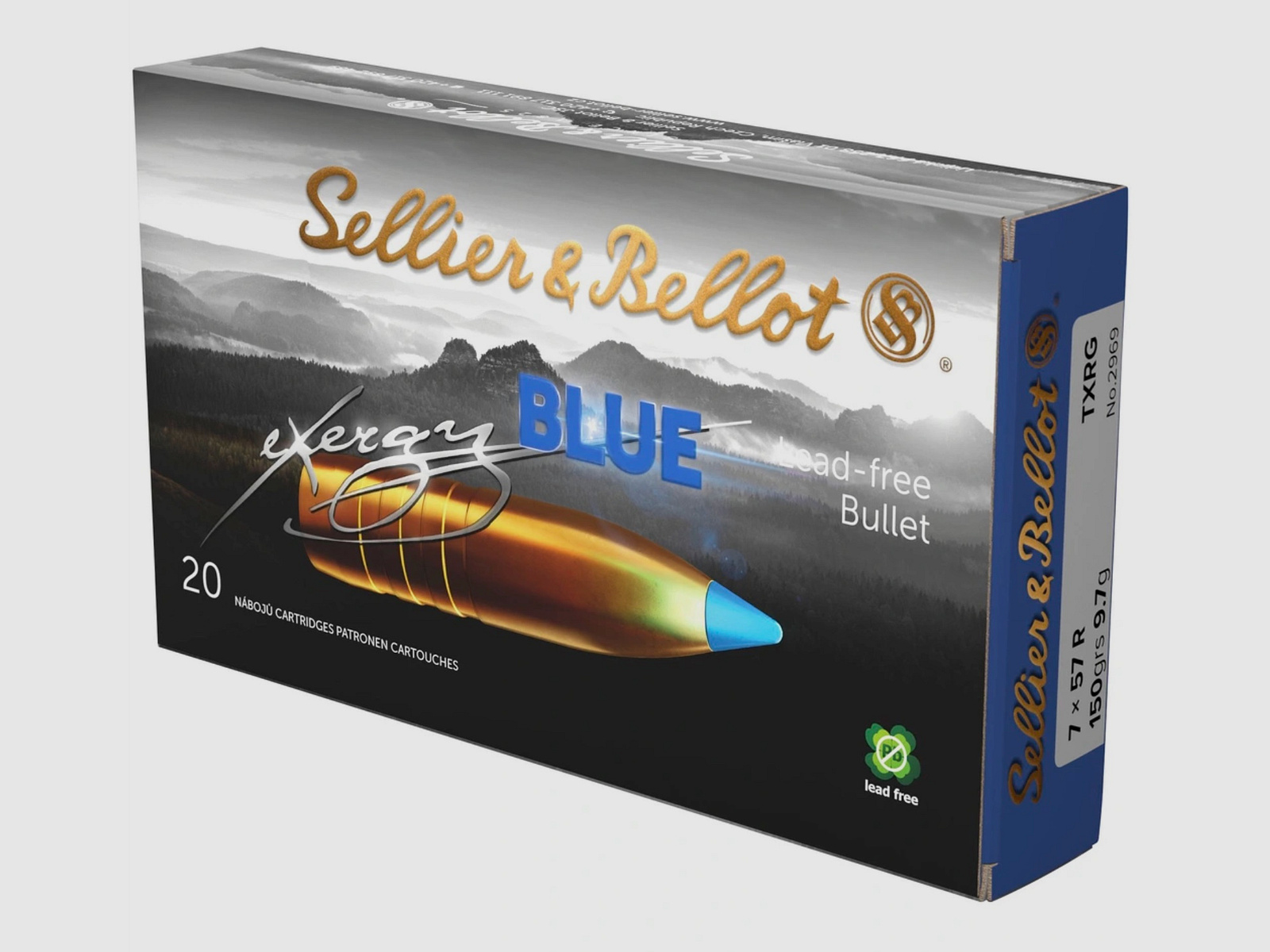 Sellier & Bellot 2003939 7x57 R TXRG blue 9.7g 150grs. 20 pcs lead-free