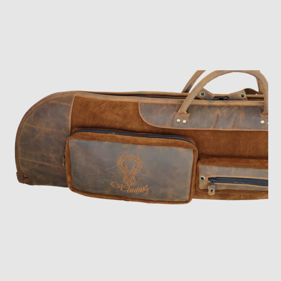 Nobil Hunting Custodia in Pelle 130cm in marrone, cucita a mano