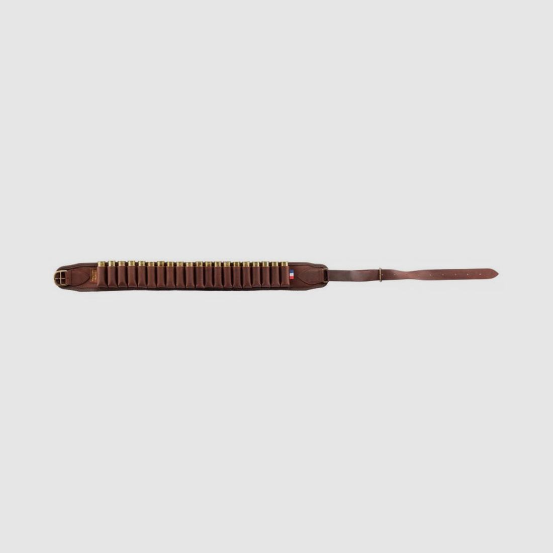 Patronengürtel Croupon Ciré Braun Country Sellerie - 20 Röhren Kal.12 - Widerstandsfähig und Praktisch für die Jagd, Bild 1 von 5