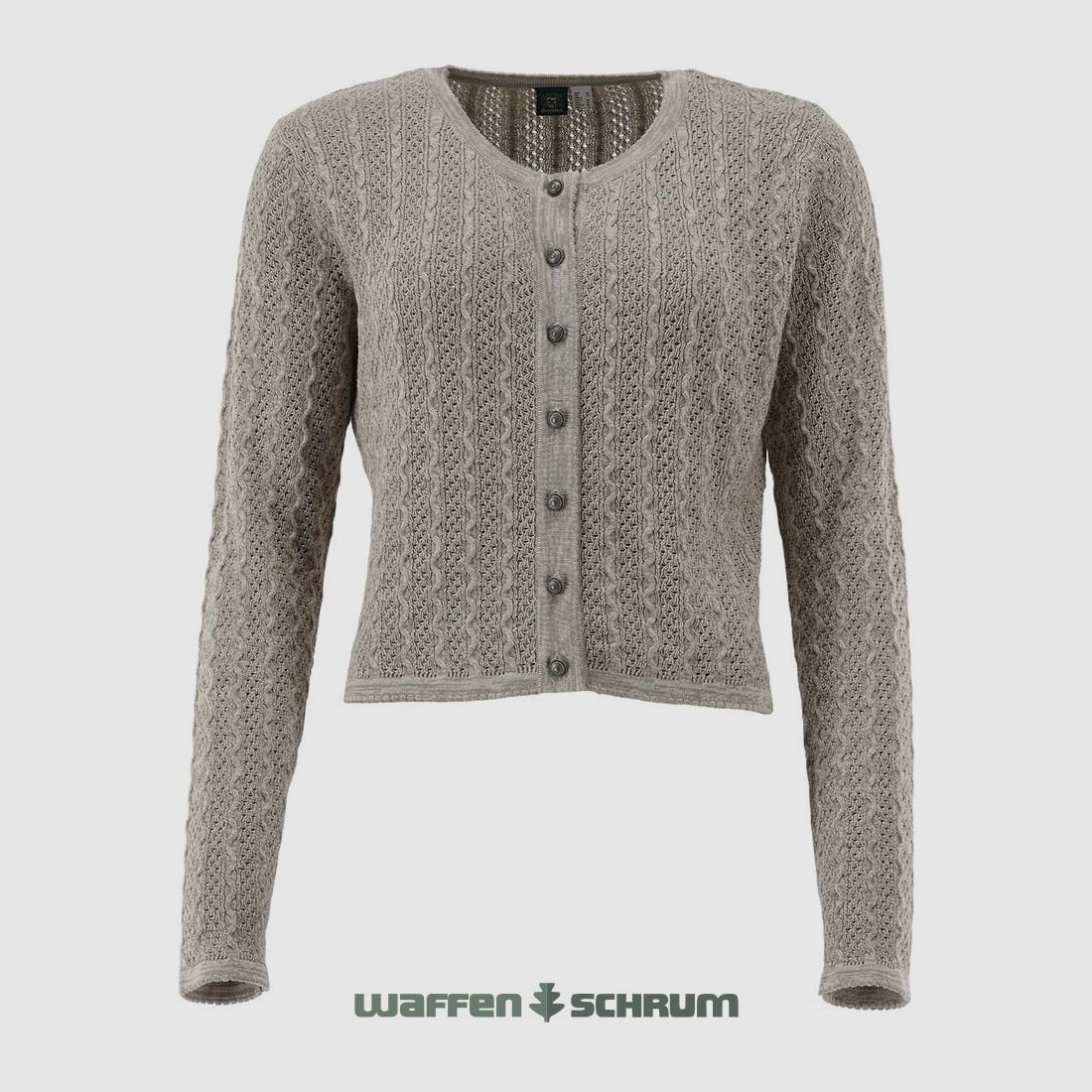 Gipfelstürmer Damenstrickjacke Rundhals  Ecrue
