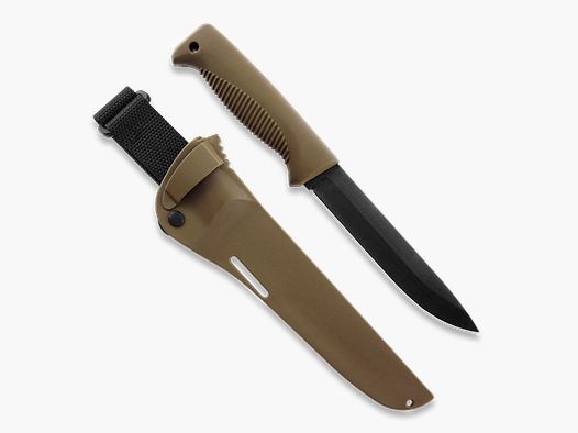 Peltonen M95 Ranger Puukko black Cerakote coyote - Militärisches Mehrzweckmesser