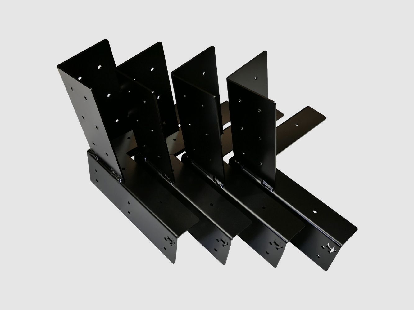 High-quality steel corner brackets 4-piece set KTL coated EXTREMELY ROBUST AND DURABLE