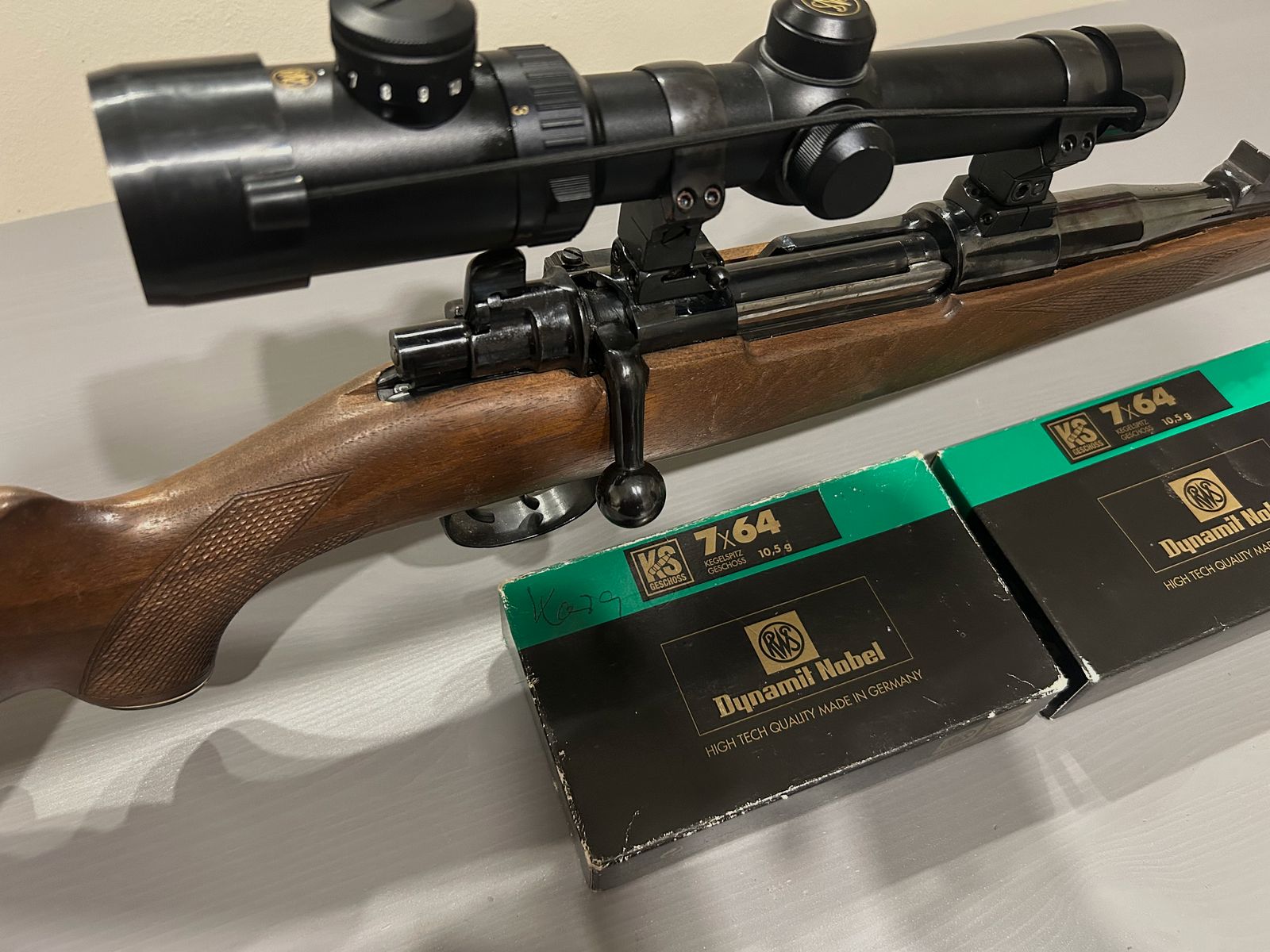 AKAH Rep. Büchse K98 7x64 avec lunette RWS Premium 1.25-4x24