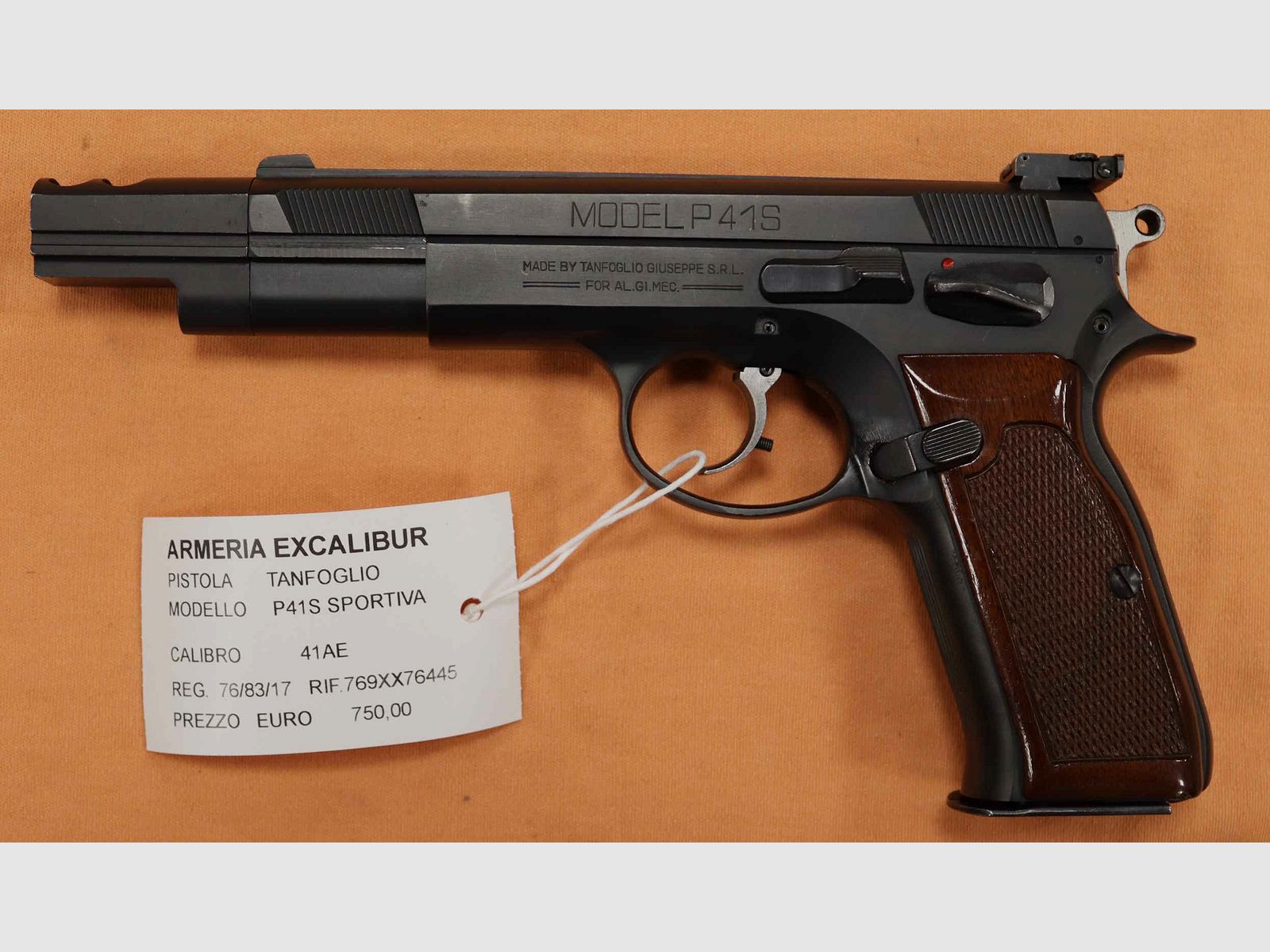 Tanfoglio Pistole Modell P41S Kaliber 41 A.E. mit zweitem Lauf 9X21, Bild 1 von 8