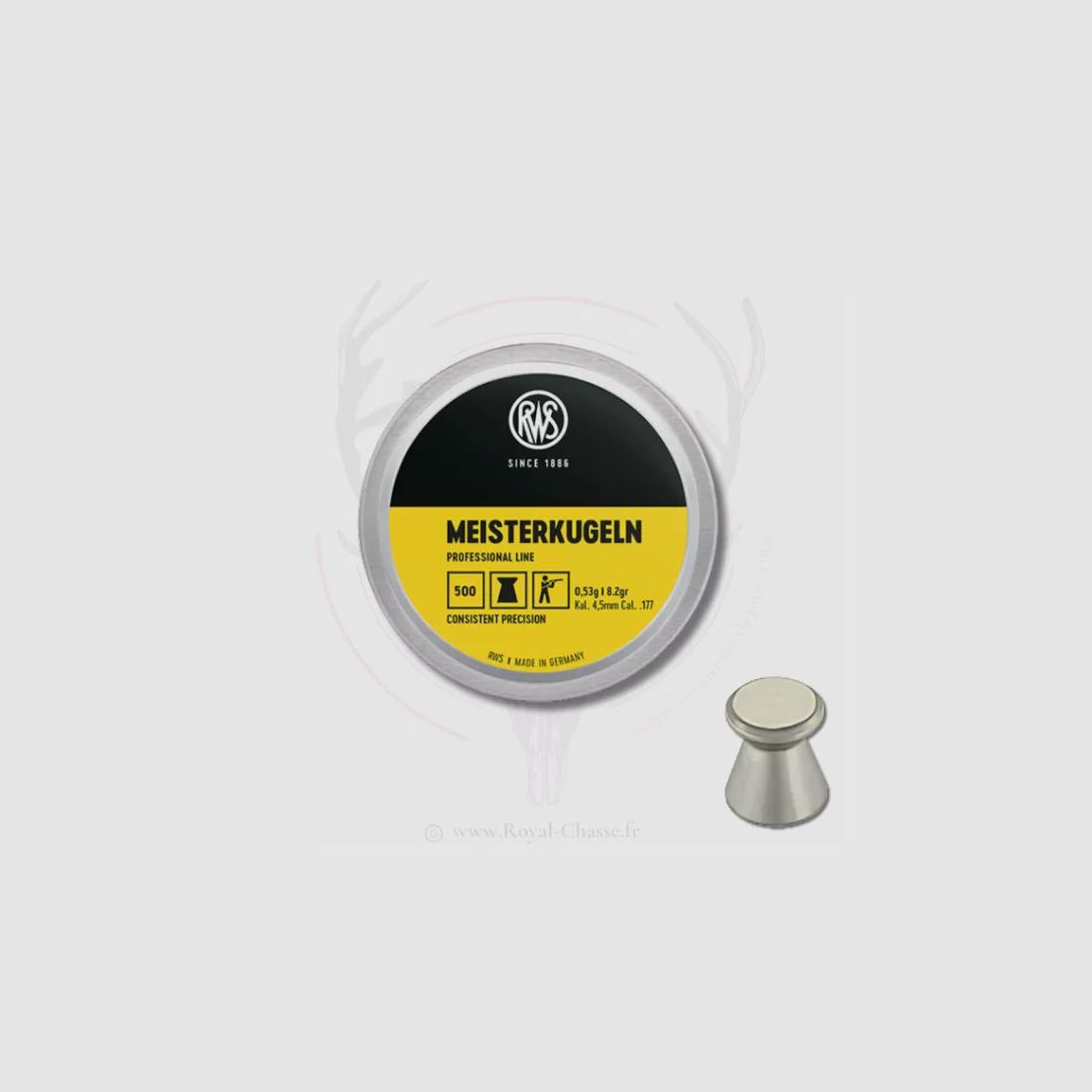 500 pallini MEISTERKUGELN 4.5 MM 0,53 g RWS