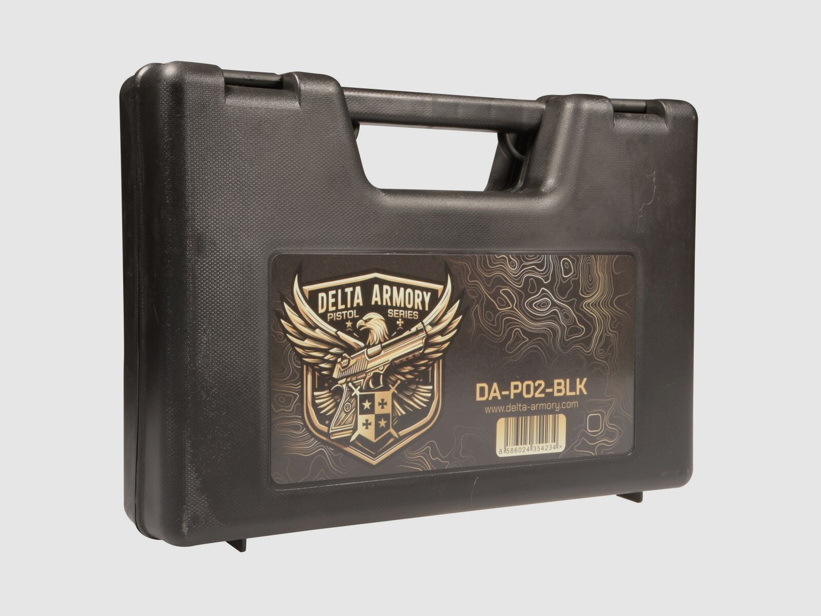 P02 GBB Pistola Airsoft con Grip Stippling en Negro | Delta Armory