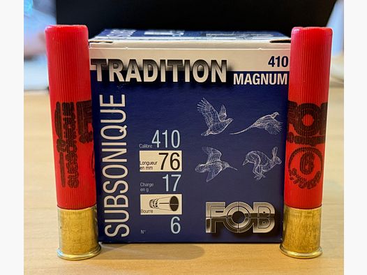 FOB Tradition Subsonique Magnum - 410/76 - 17g - Nr. 6 (2,7mm) - Blei