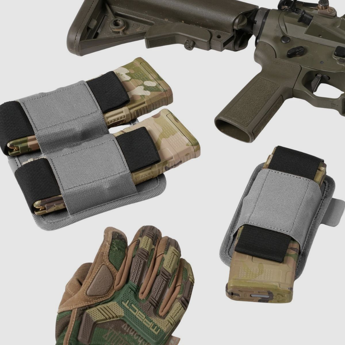 Savior - Holder na magazynki AR-15/AK-47 1 slot - Szary - MP-TNS-RIFX1-GS, zdjęcie 4 z 5