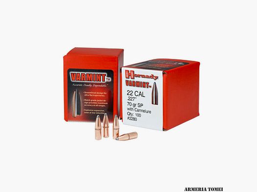 HERLAADBULLET – HORNADY – 22 Kal .224 55 gr SP SX® (100 ST)