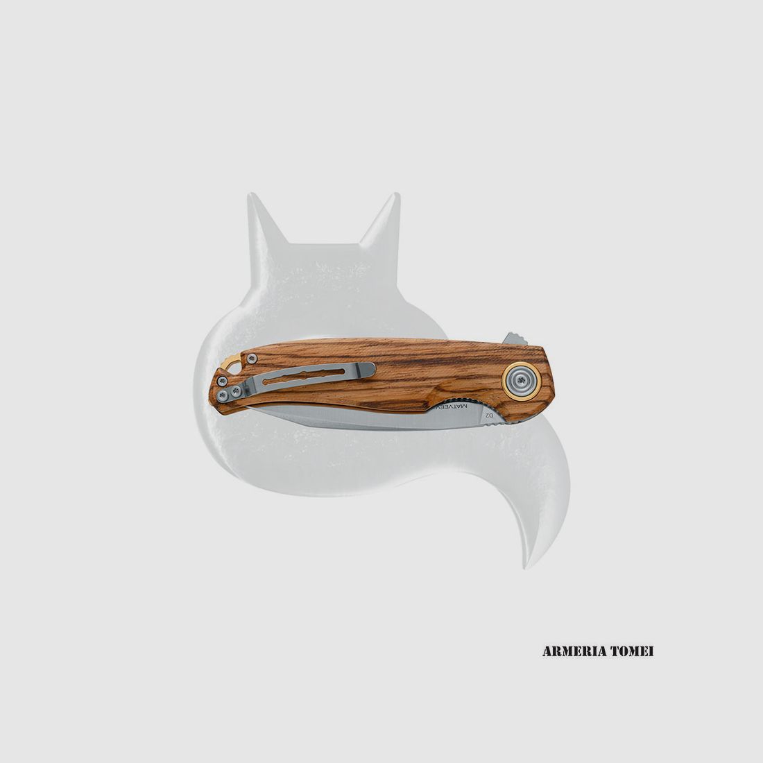 BLACKFOX – ARGUS CUCHILLO PLEGABLE MANGO DE MADERA DE CEBRA, imagen 2 de 2