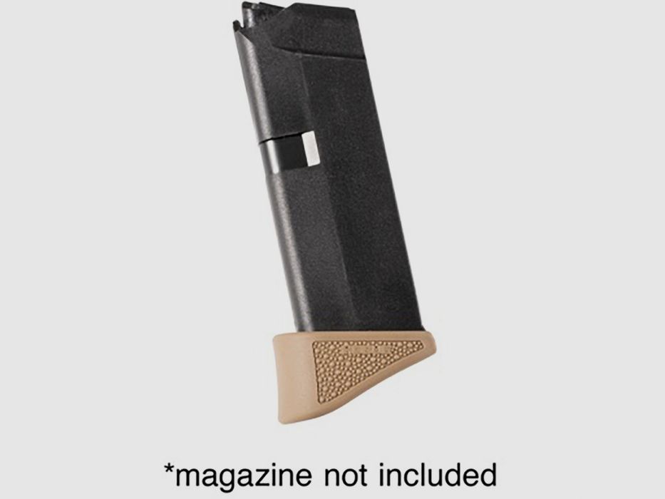 HOGUE OVERMOLDED® ROZSZERZENIE 42® 380ACP MAGAZYNEK HOGUE OVERMOLDED GRIP EXT PODSTAWA DLA GLOCK 42 .380 6RD MAGAZYNÓW FDE, zdjęcie 2 z 2
