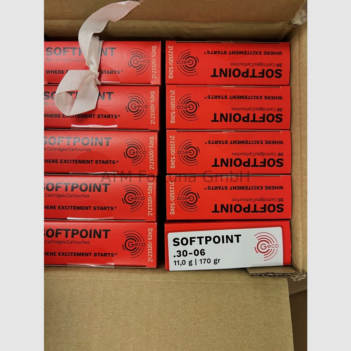 GECO Softpoint 30-06 Spr. Partiellement enrobé 11,0g/170grs.