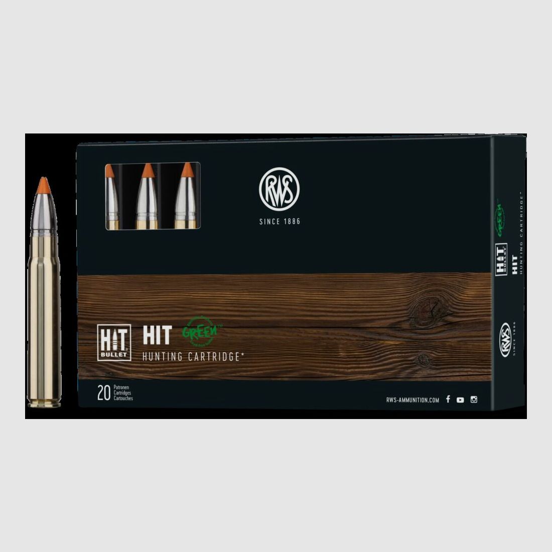 RWS 9,3x62 HIT Short Rifle 250grs / 16,2g