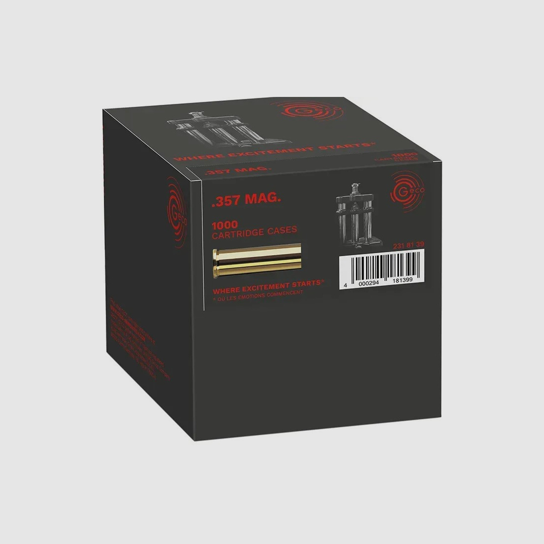 Geco – 1000 Hülsen – 9 mm Para / 9 mm Luger