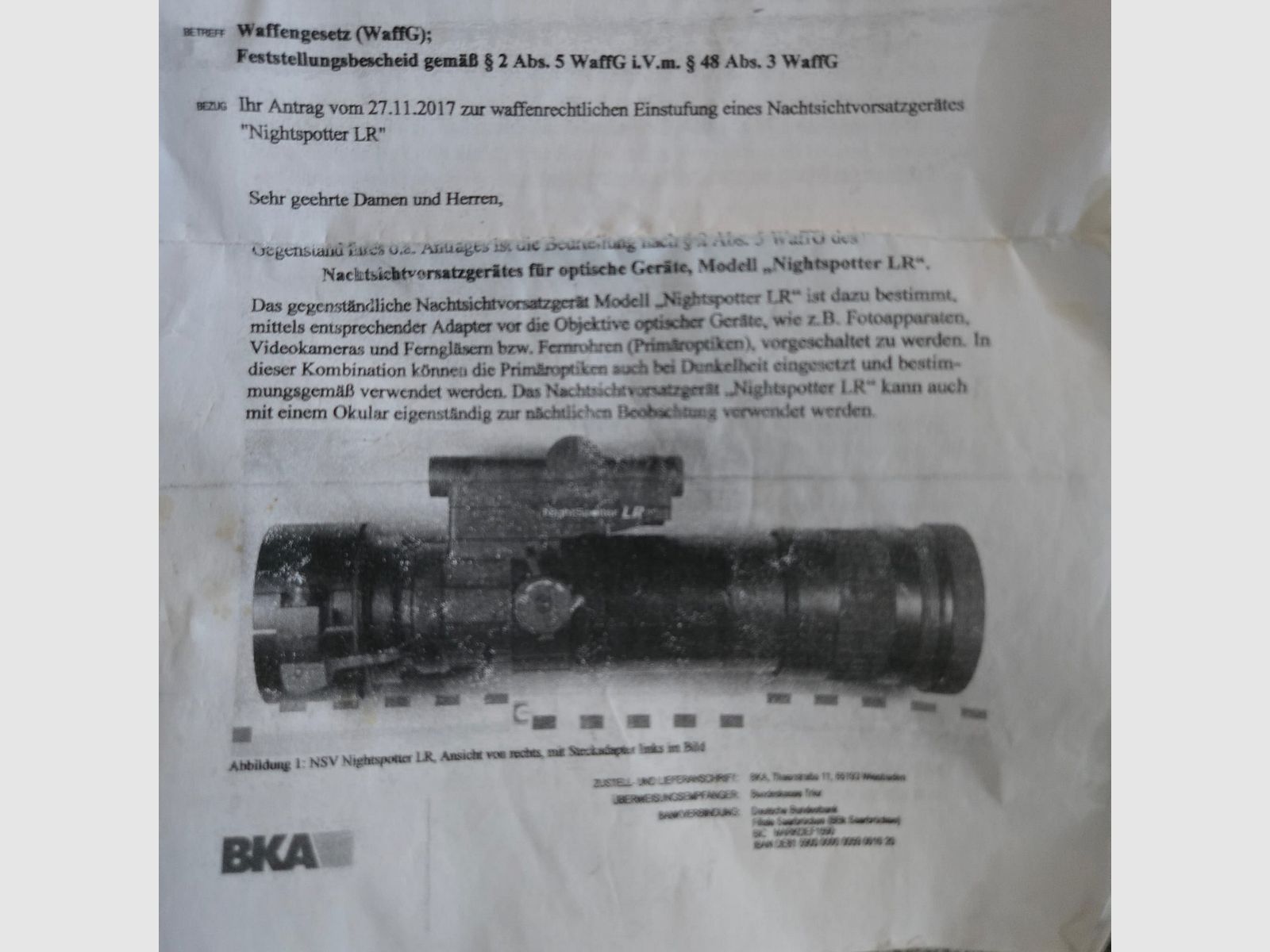 Vorsatzgerät Night-Spotter II mit Luchslaser Infrarotscheinwerfer