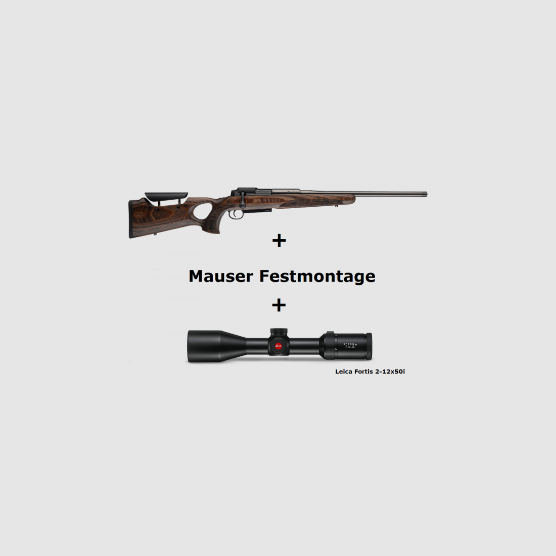 Mauser M25 Max + Leica Fortis 2-12x50i + Montage + ... Komplettpaket