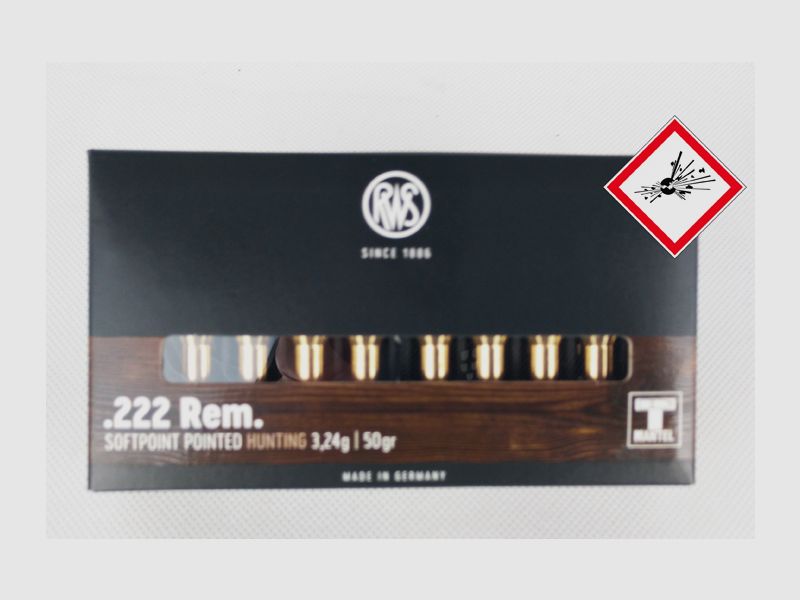 RWS Büchsenpatrone .222 Rem TMS 50grs