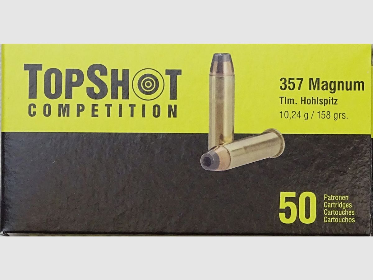 TopShot .357 Magnum Tlm. Holle Punt 158grs - 1000 schoten