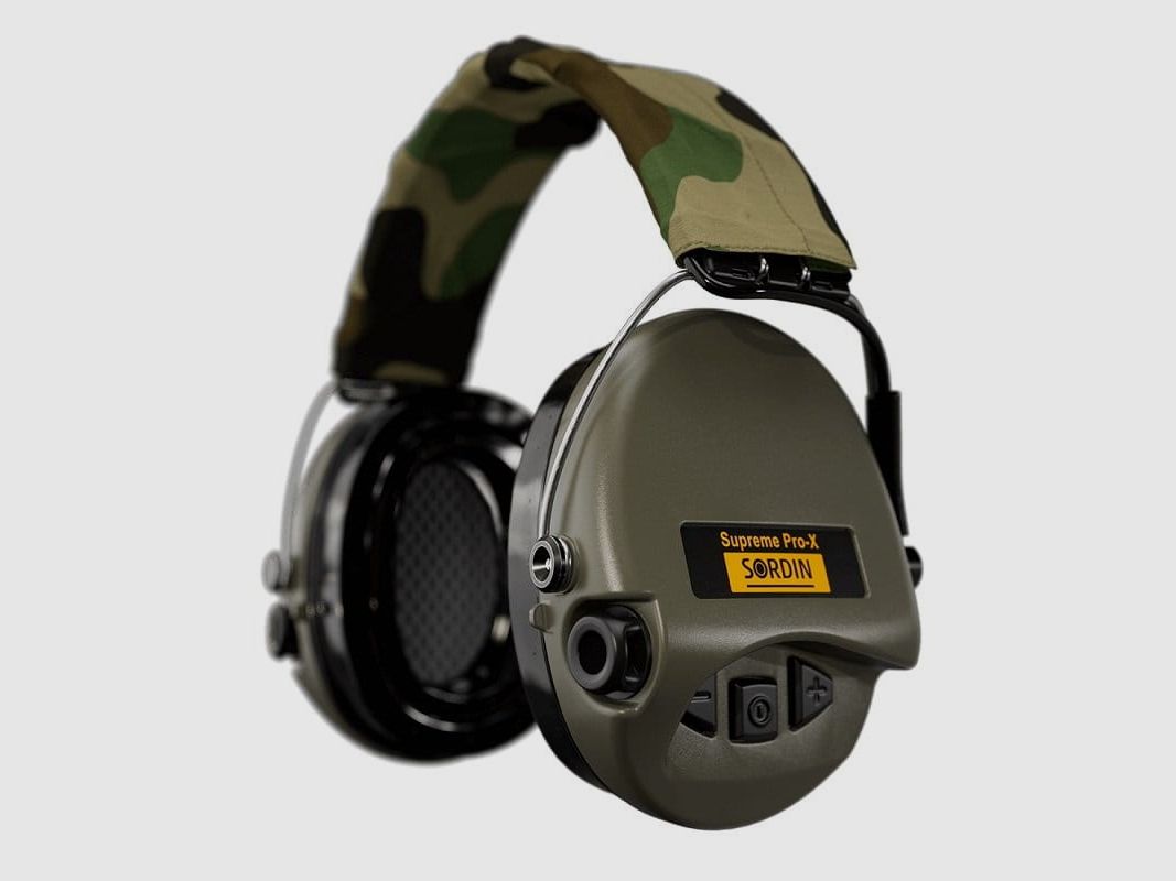 Sordin Supreme Pro X hearing protection with LED lamp
