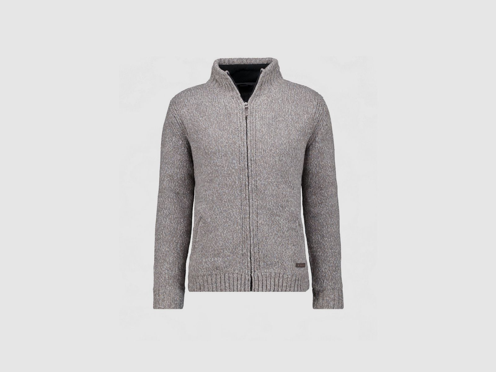 RAGMAN Cardigan mit Fleece-Innenfutter Mokka