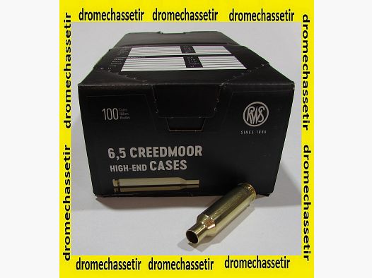 boite 100 douilles laiton RWS cal 6.5 Creedmoor
