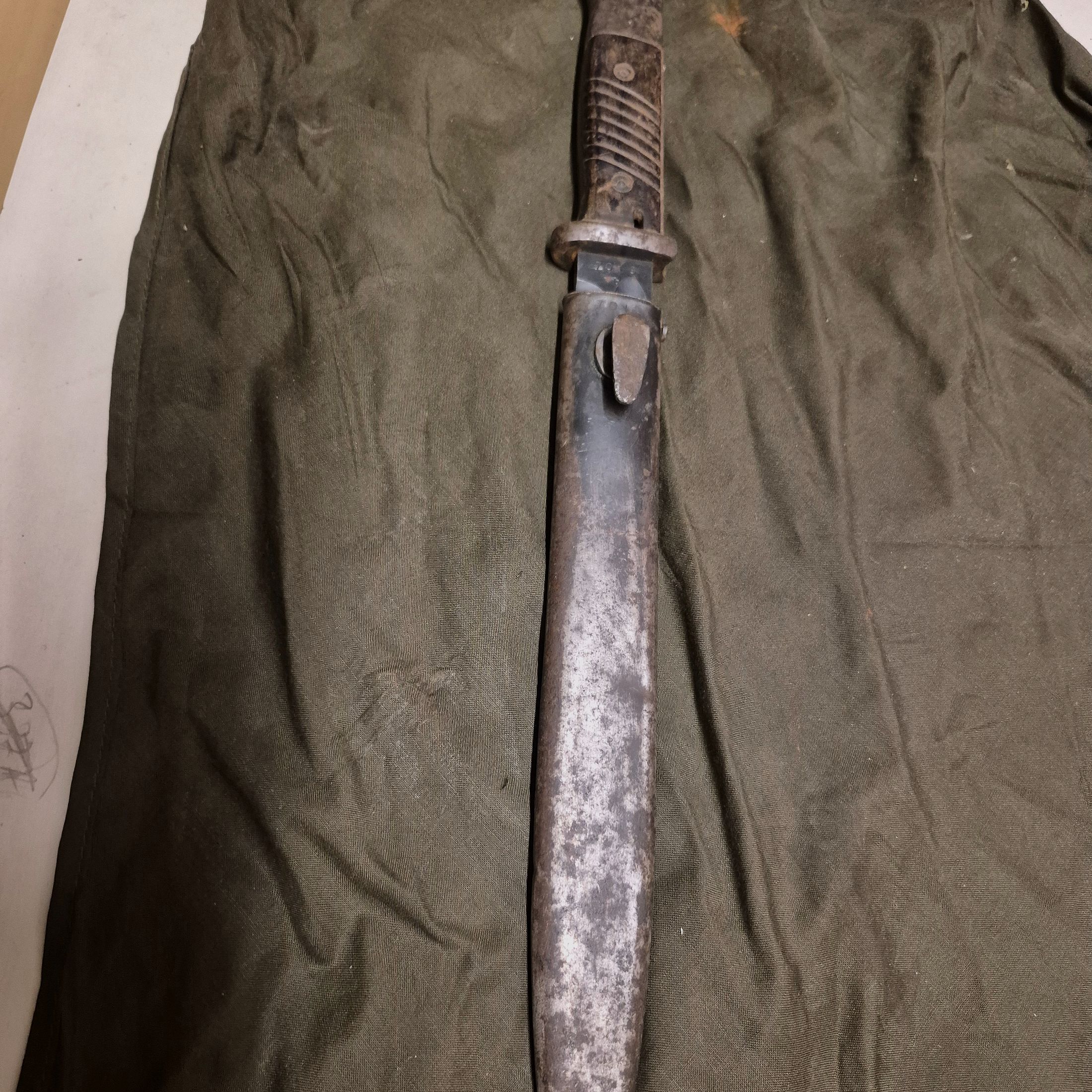 Bajonett für k98 - Bajonett und Scheide nummerngleich 