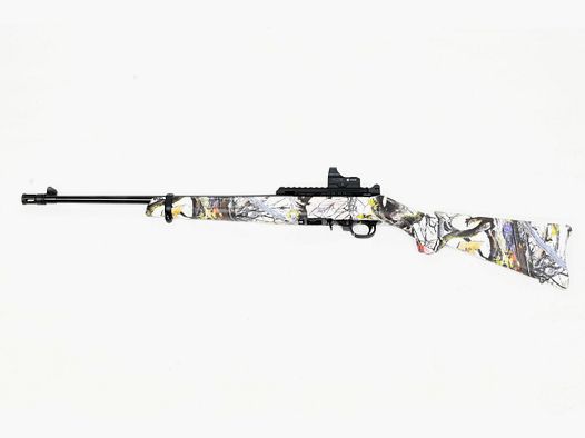 SL geweer Ruger 10/22, Collector’s Series, gebruikt, .22 LR, Picatinny rail, Hawke reflexvizier