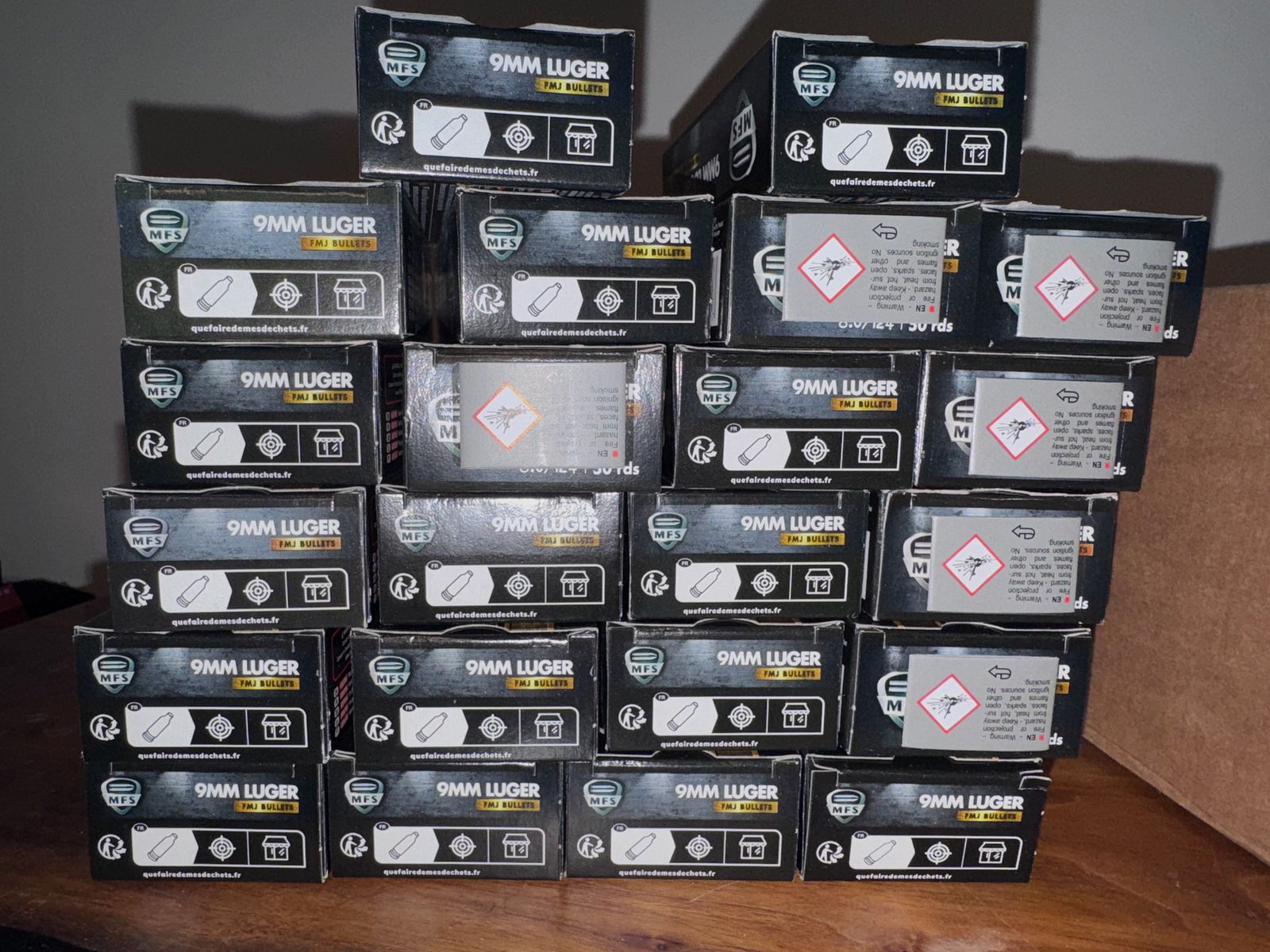 Munition 9 mm MFS 8 gr. FMJ & STV 8 gr. FMJ – insgesamt 3.500 Schuss