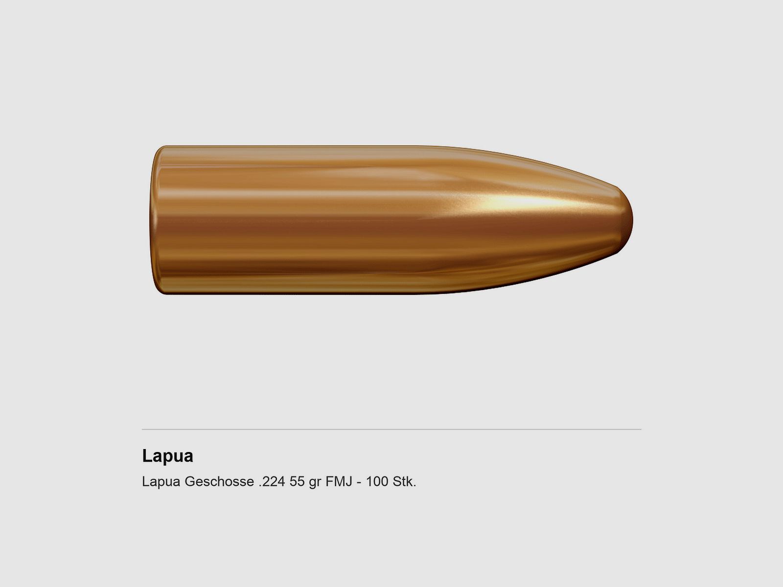 Lapua Proiettili .224 55 gr FMJ – 100 pz.