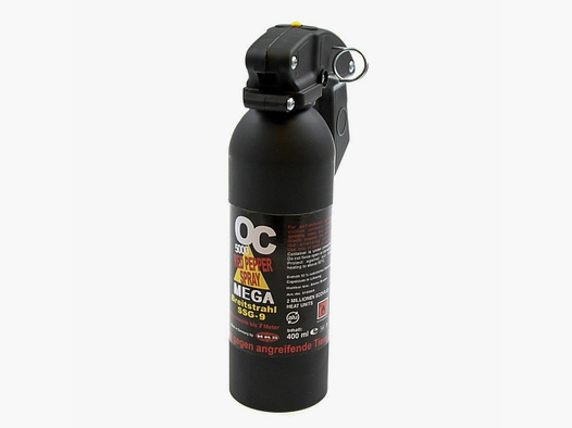 KKS Spray al Pepe OC 5000 400 ml Getto Ampio con Impugnatura a Pistola