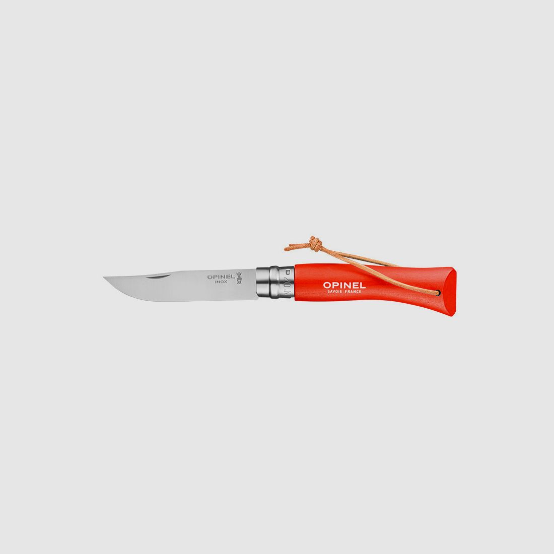 Opinel Baroudeur N-07 ORANGE mit Lederband