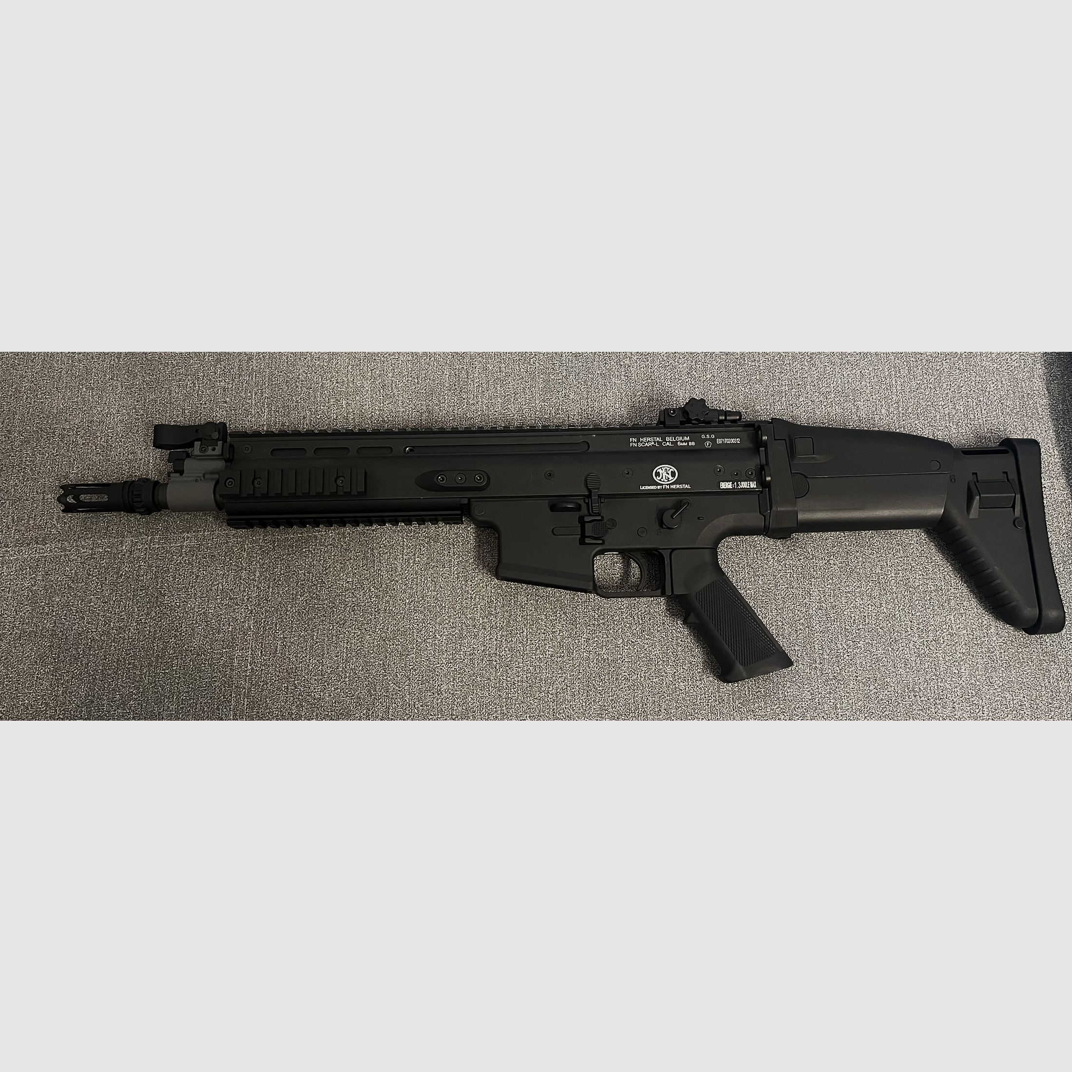 FN SCAR L S-AEG - Set completo - 1,3 julios, 6 cargadores, punto rojo y maletín! A partir de 18 años