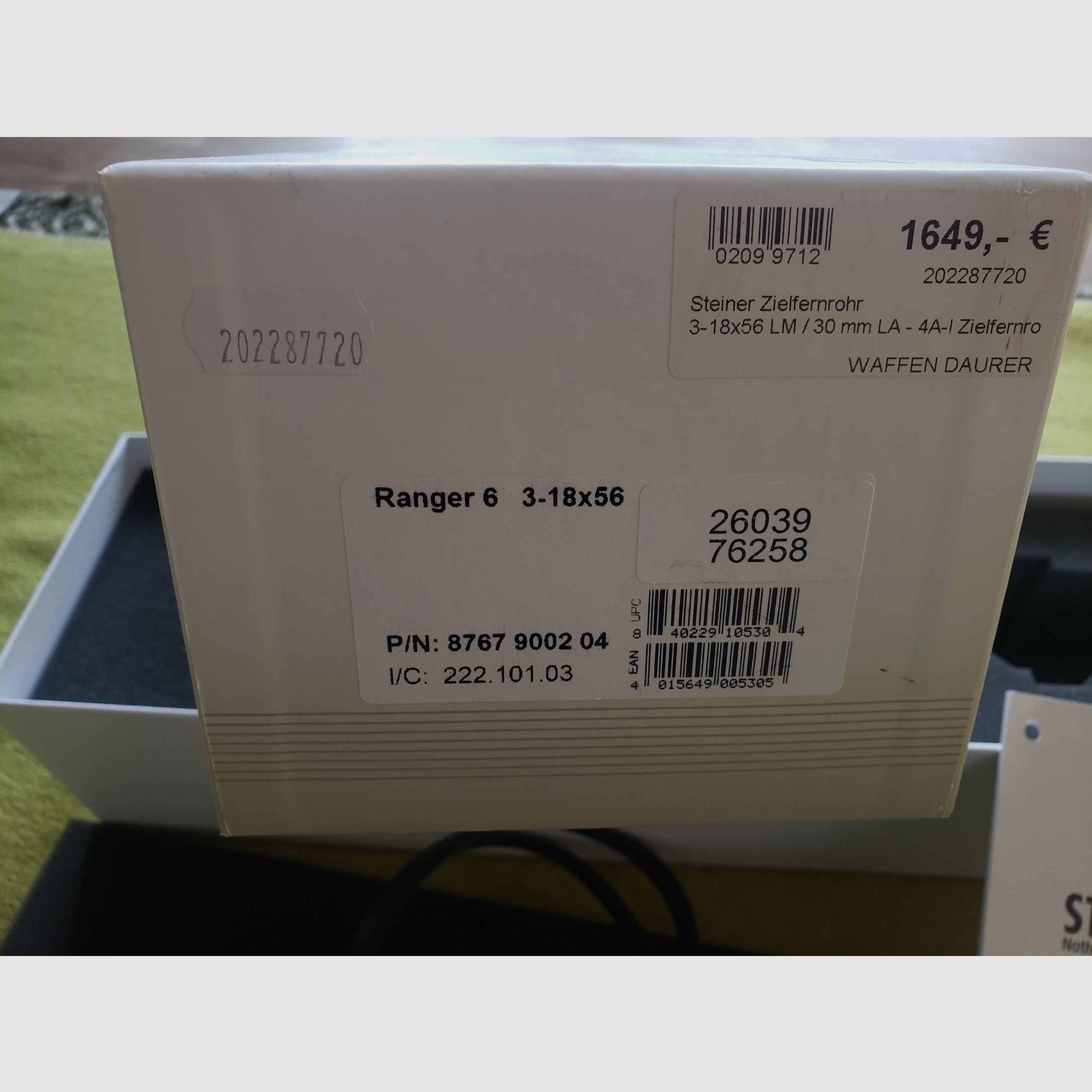 ZF Steiner Ranger 6,  3-18x56 mit Eratac Leichtbau Blockmontage, Bild 5 von 5