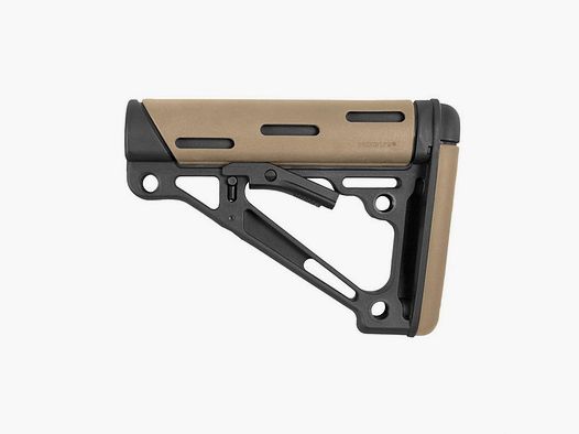HOGUE AR-15 OVERMOLDED BUTTSTOCK COLLAPSIBLE MIL-SPEC FDE RUBBER
