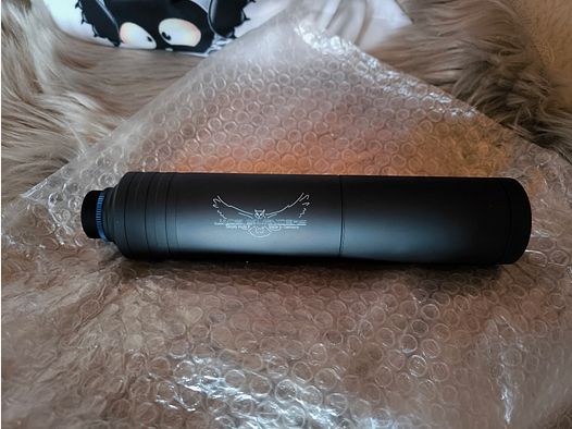 Silencer "Waldkauz V2" with F mark 9 mm and click closure from Jads Silencers for the AEA HP Max MK2