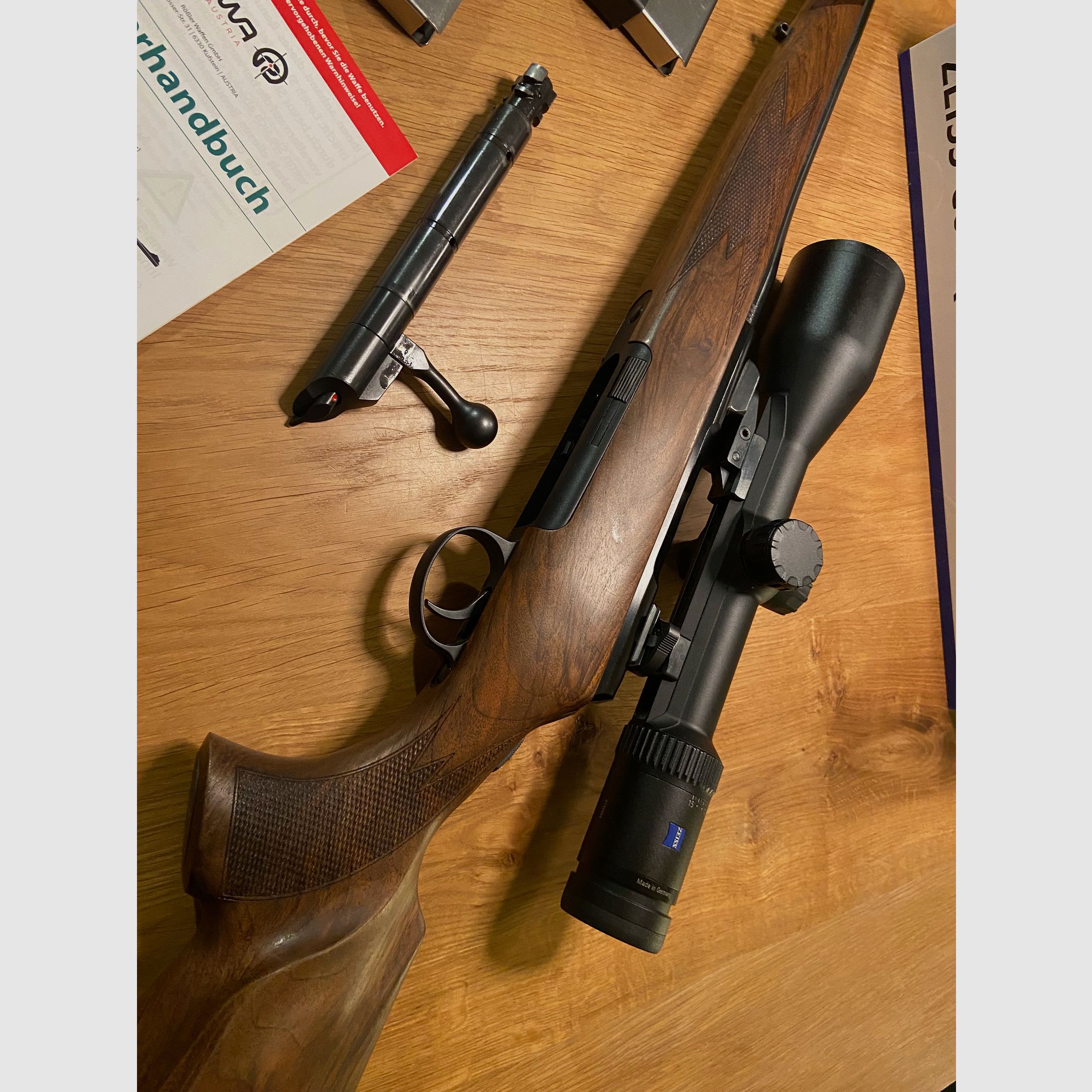 Rößler Titan 6 repeater with Zeiss V6 2.5-15 x 56 Rösler Titan 6, no Mauser, no Sauer, no Blaser