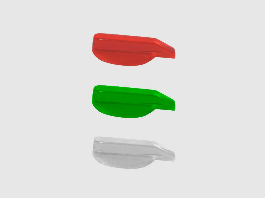 PARABELLUM MIRINI IN FIBRA OTTICA TIPO BERETTA, BLISTER 3 UNITA'