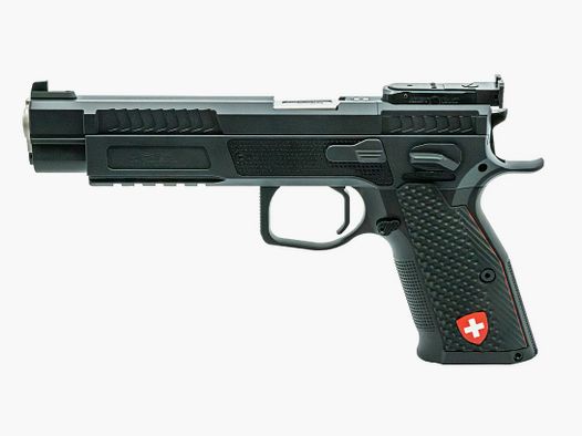 PHOENIX SwissMade pistola Mod. Drake TARGET -6' 9mm Luger ACCIAIO -ALLBlack
