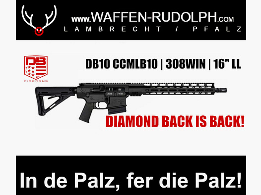 Diamond Back Firearms AR10 semi-automatisch geweer, kaliber 308Win 16" Uit de VS, de absolute prijsbreker in de AR-maart