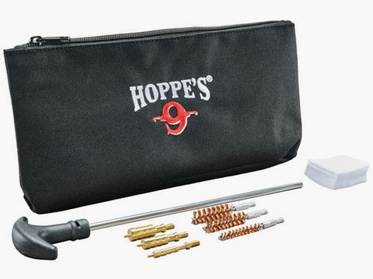 Kit de nettoyage HOPPE’S pour pistolet – calibres .22 / 9mm. / .40