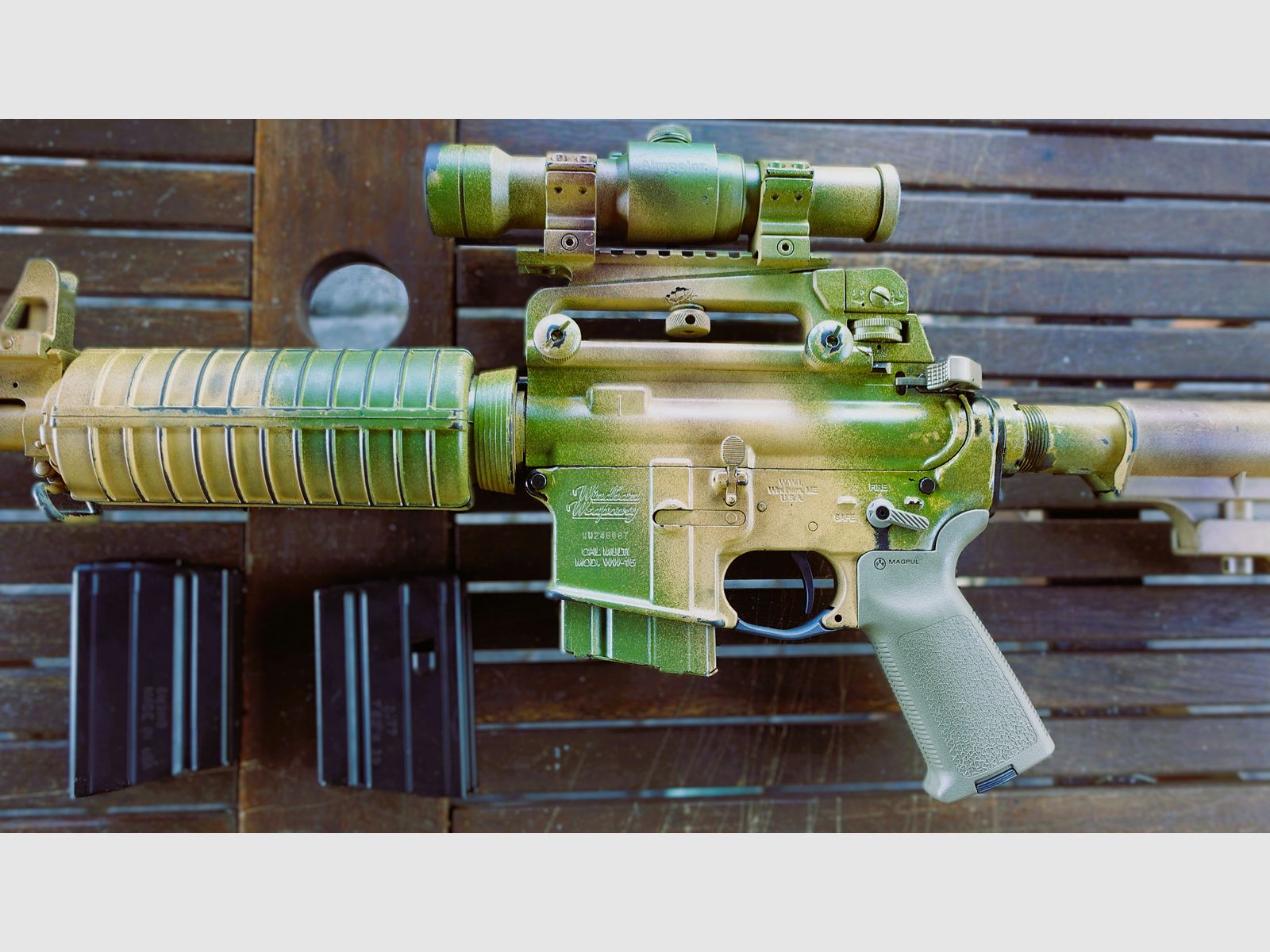 Windham 7,62×39 AK SRC AR15 in 7,62x39 mit Aimpoint 9000 Blood Diamond