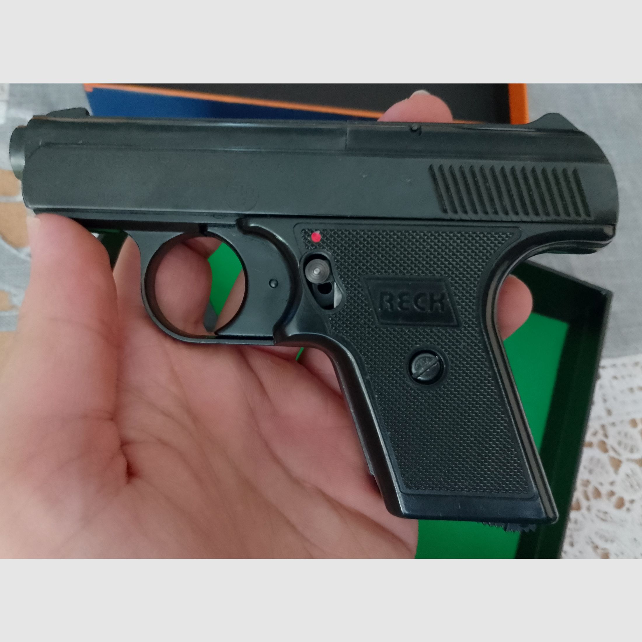 Alte Reck Protector Autom. Mod. “G5” im ersten PTB 12/ Kal. 8 mm Knall