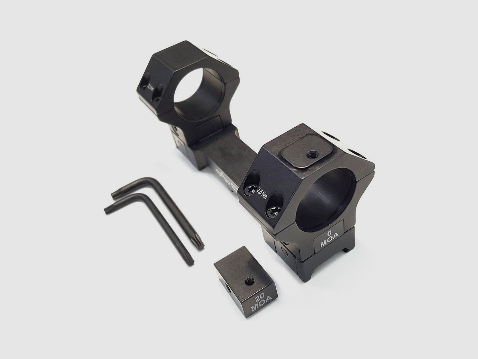 Montatura APEL Tattica Black-line 20 MOA per Picatinny – 34mm alta BH23, immagine 1 di 3